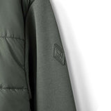 Skechers men's Diamond Woven Quilted Jacket in Chimera Gray for lifestyle wear