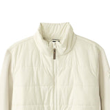 Skechers men's Diamond Woven Quilted Jacket in Almond White for lifestyle wear