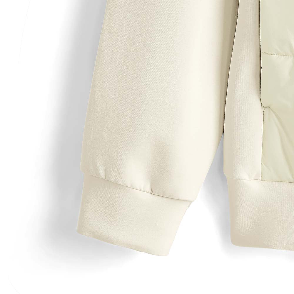 Skechers men's Diamond Woven Quilted Jacket in Almond White for lifestyle wear