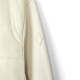 Skechers men's Diamond Woven Quilted Jacket in Almond White for lifestyle wear