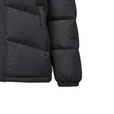 Skechers men's Go Trail Woven Down Jacket in Black Beauty for outdoor performance wear