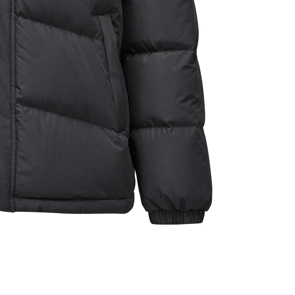 Skechers men's Go Trail Woven Down Jacket in Black Beauty for outdoor performance wear