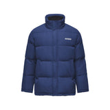Skechers men's Basic Leisure Woven Down Jacket in Medieval Blue for lifestyle wear
