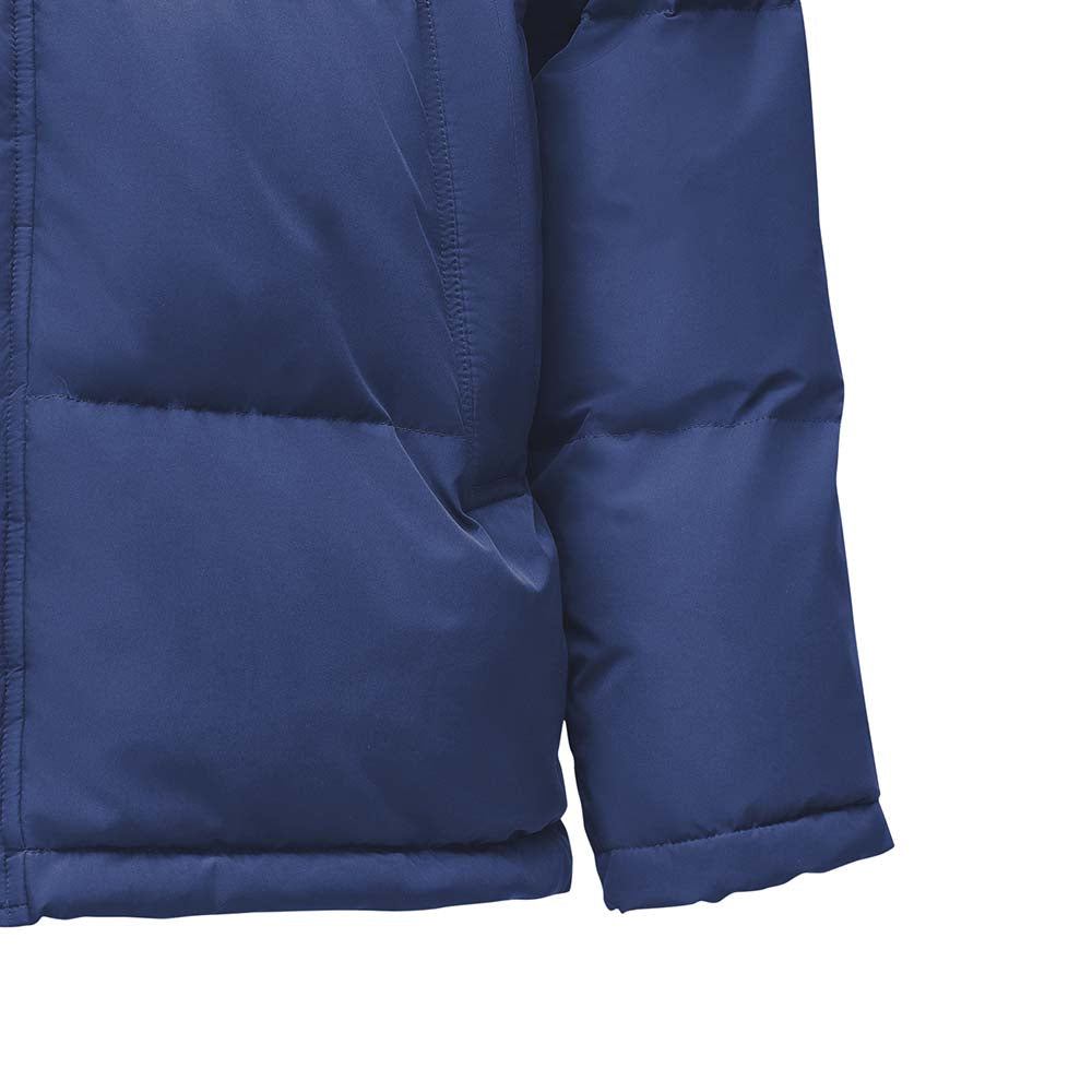 Skechers men's Basic Leisure Woven Down Jacket in Medieval Blue for lifestyle wear
