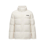 Skechers men's Basic Leisure Woven Down Jacket in Whisper White for lifestyle wear