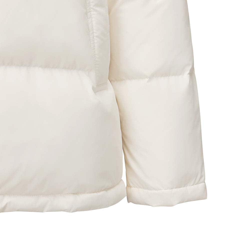 Skechers men's Basic Leisure Woven Down Jacket in Whisper White for lifestyle wear