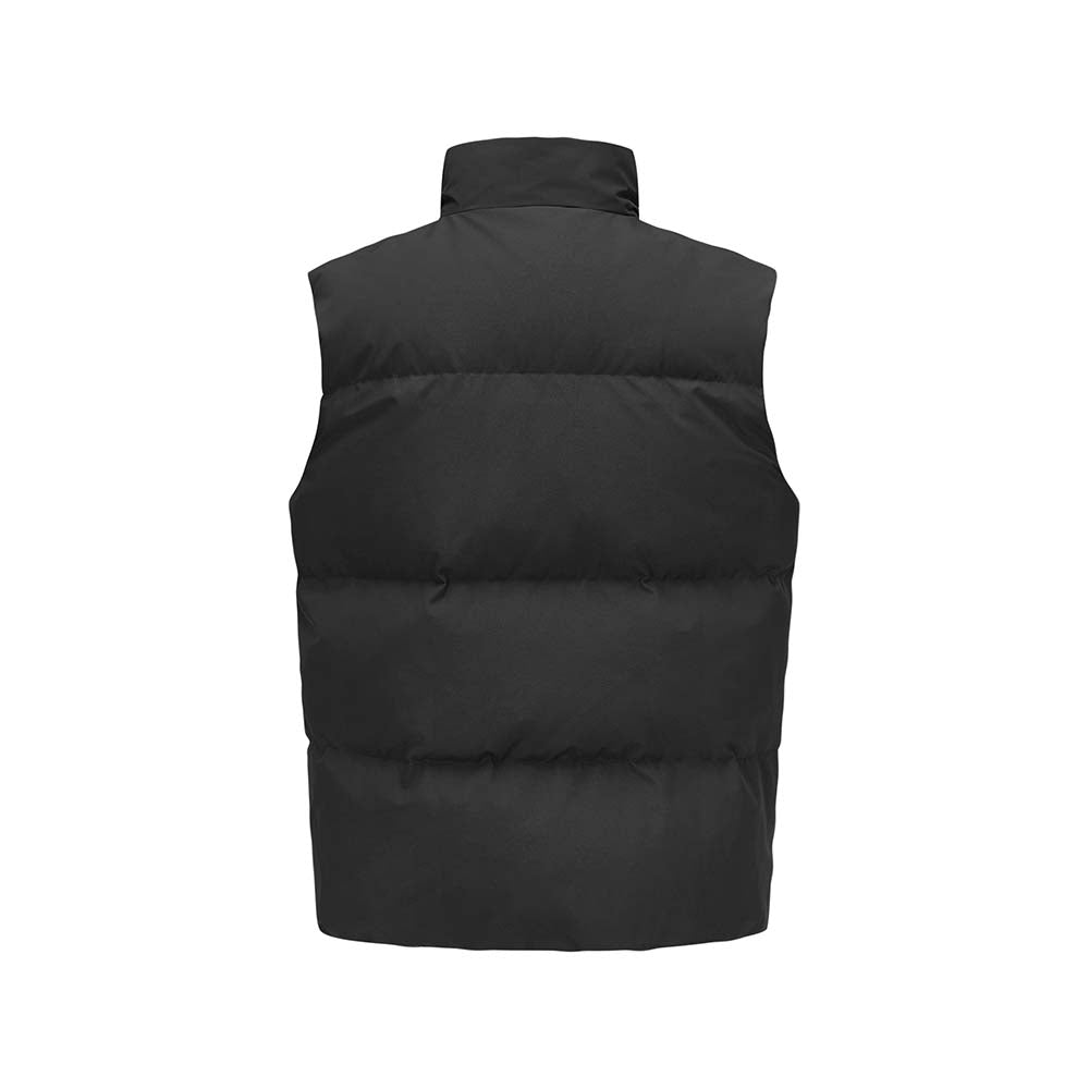 Skechers men's Sport-Utility Woven Down Vest in Black Beauty for lifestyle wear
