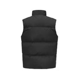 Skechers men's Sport-Utility Woven Down Vest in Black Beauty for lifestyle wear