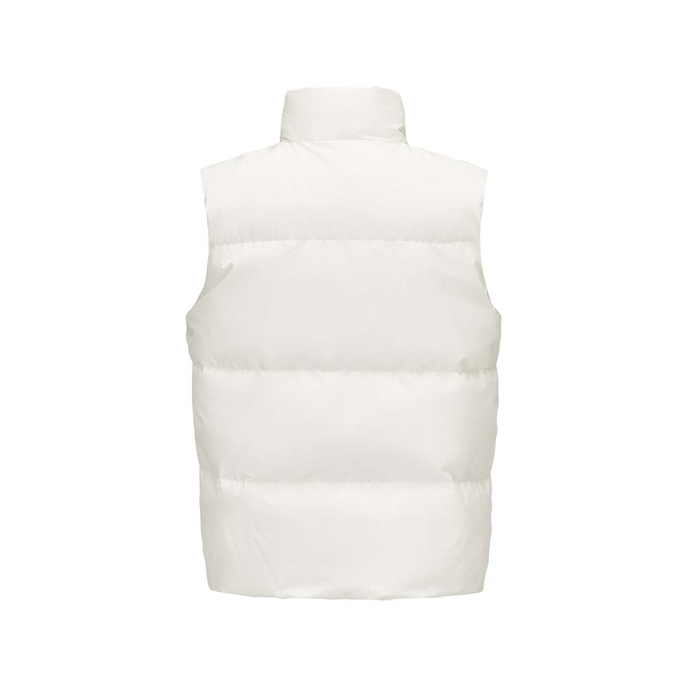Skechers men's Sport-Utility Woven Down Vest in Vanilla Ice for lifestyle wear