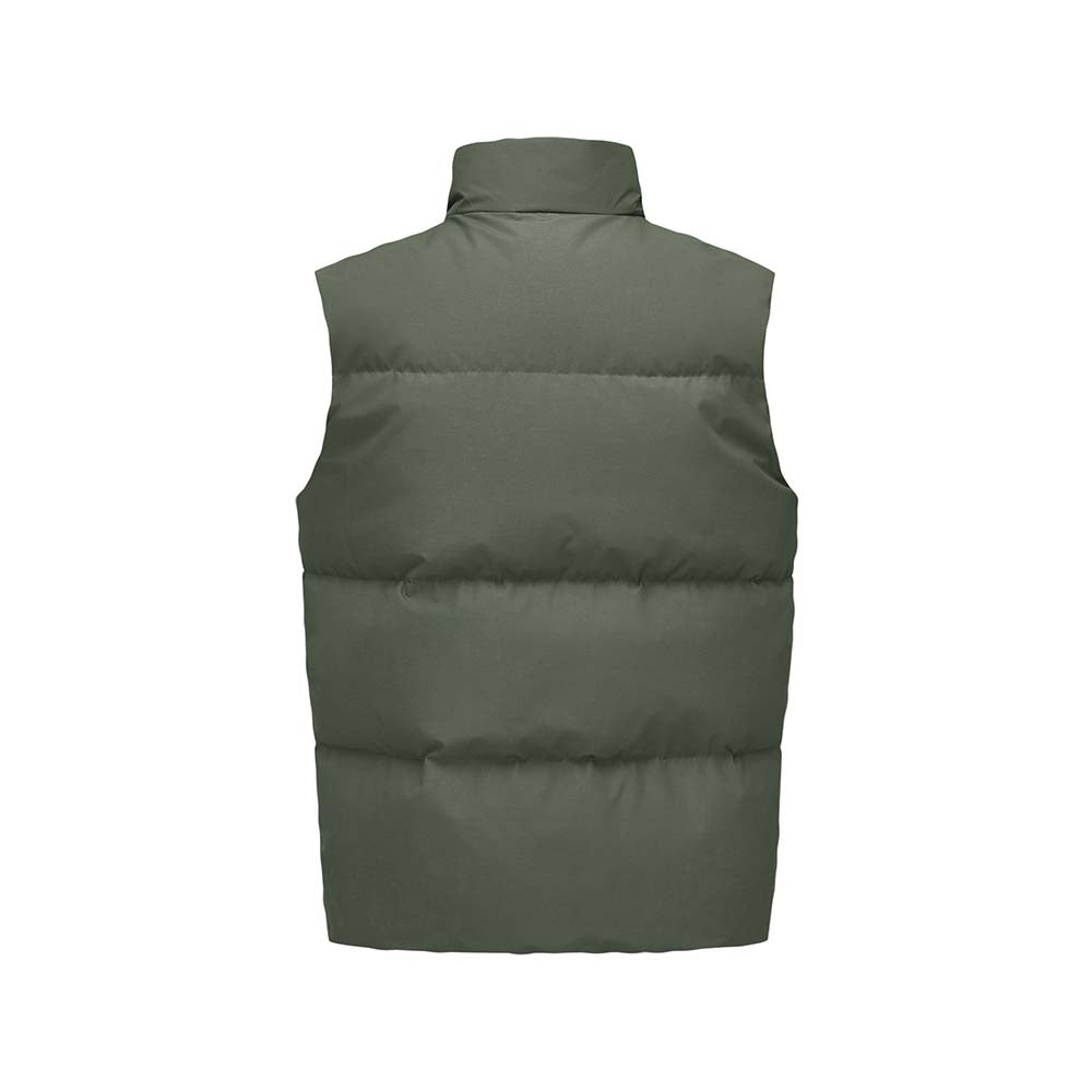 Skechers men's Sport-Utility Woven Down Vest in Kambaba for lifestyle wear