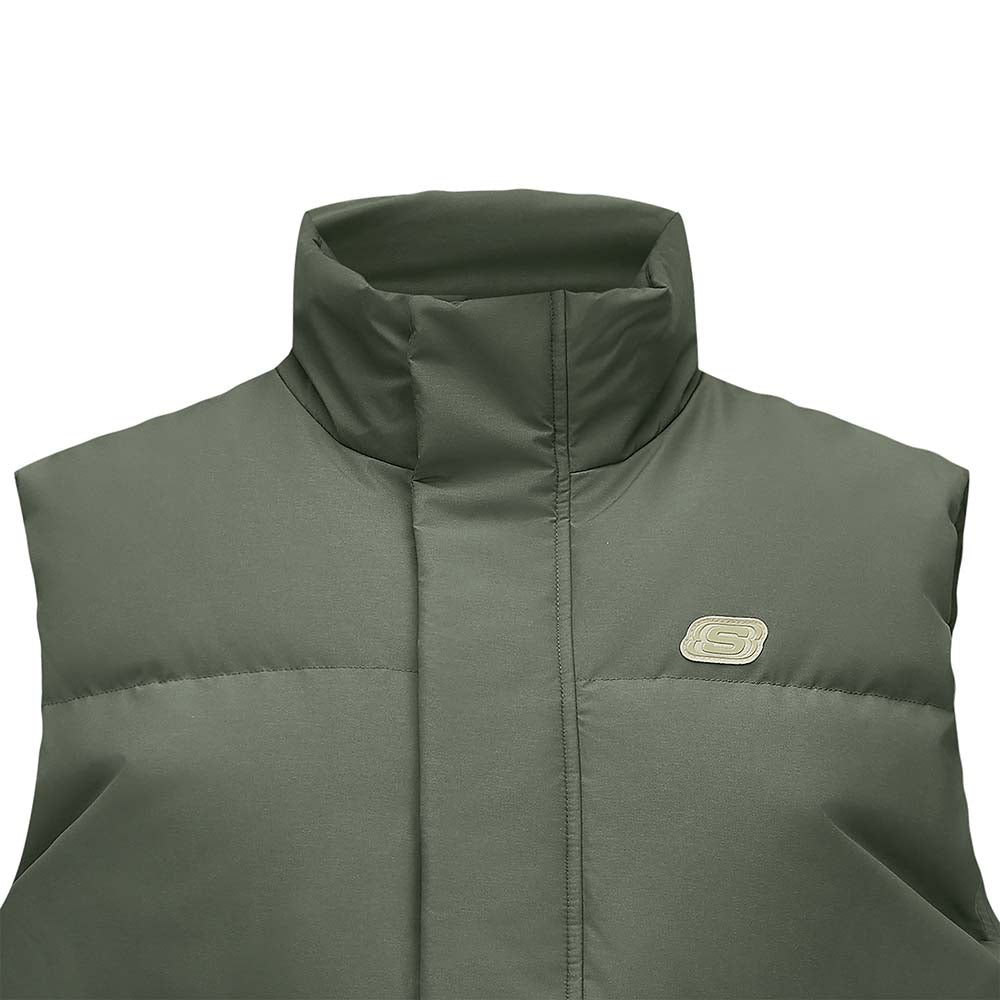 Skechers men's Sport-Utility Woven Down Vest in Kambaba for lifestyle wear