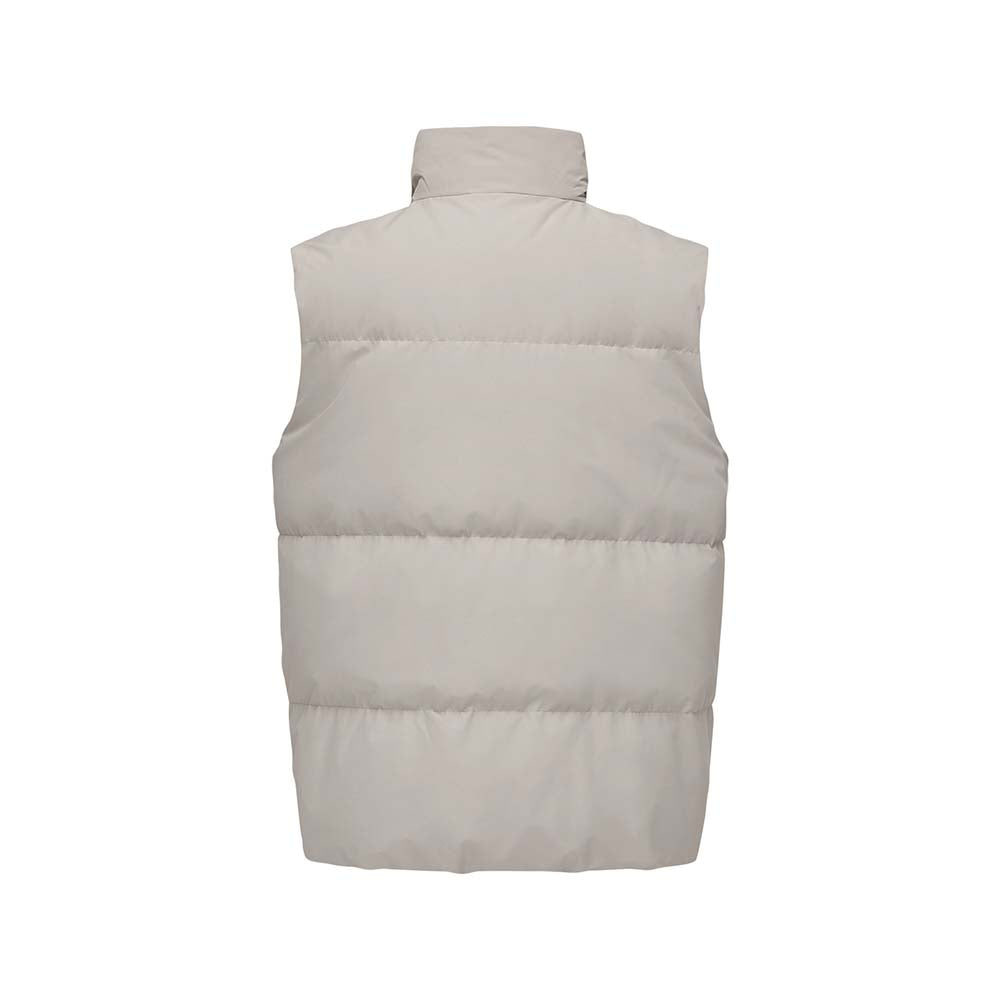 Skechers men's Sport-Utility Woven Down Vest in Roasted Cashew for lifestyle wear