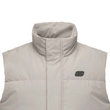 Skechers men's Sport-Utility Woven Down Vest in Roasted Cashew for lifestyle wear