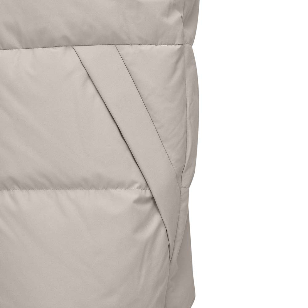 Skechers men's Sport-Utility Woven Down Vest in Roasted Cashew for lifestyle wear