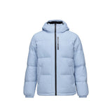 Skechers men's Sport-Utility Woven Down Jacket in Light Blue for lifestyle wear