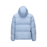 Skechers men's Sport-Utility Woven Down Jacket in Light Blue for lifestyle wear