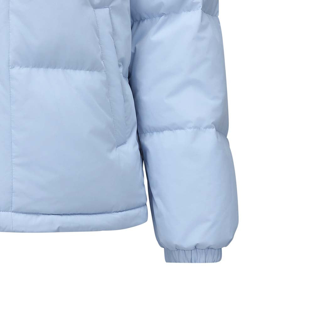 Skechers men's Sport-Utility Woven Down Jacket in Light Blue for lifestyle wear
