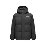 Skechers men's Sport-Utility Woven Down Jacket in Black Beauty for lifestyle wear
