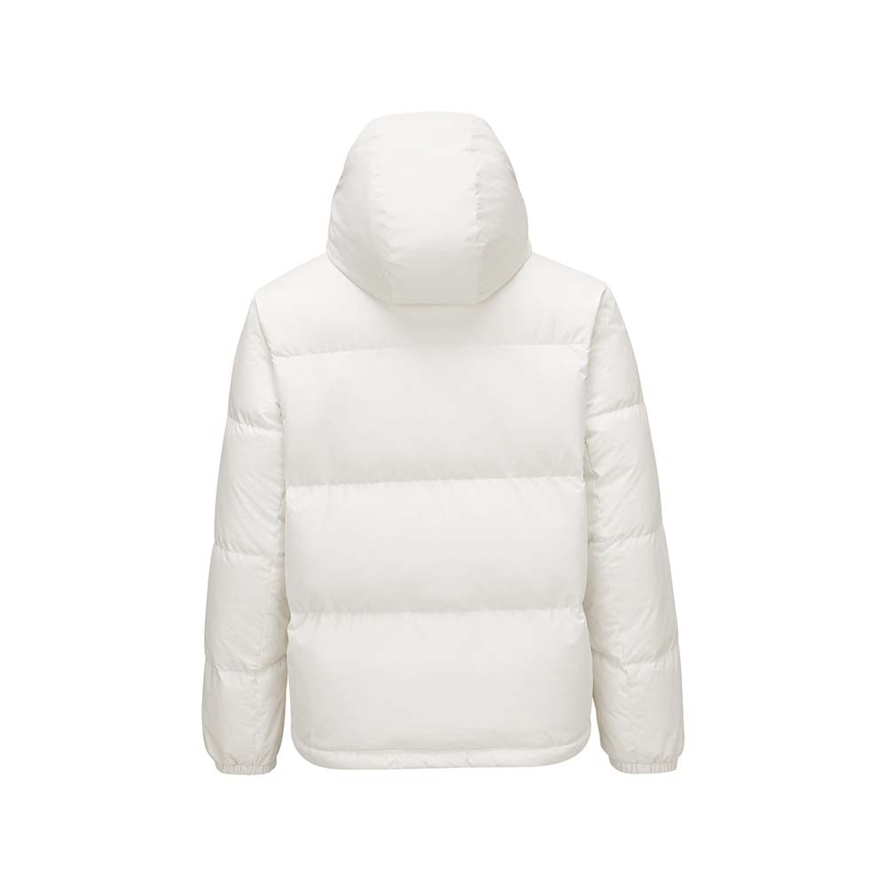 Skechers men's Sport-Utility Woven Down Jacket in Marshmallow for lifestyle wear