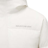 Skechers men's Sport-Utility Woven Down Jacket in Marshmallow for lifestyle wear