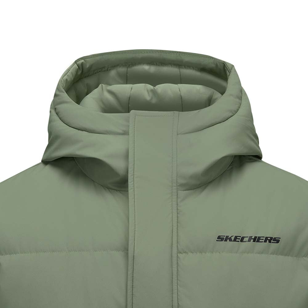 Skechers men's Sport-Utility Woven Down Jacket in Sea Spray for lifestyle wear