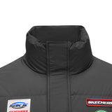 Skechers men's Sport-Utility Woven Down Jacket in Black Beauty for lifestyle wear
