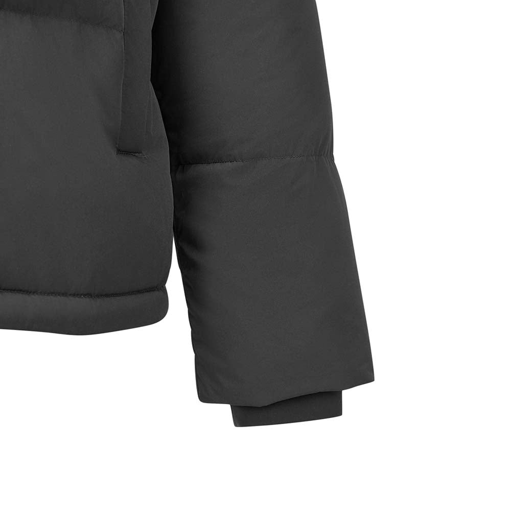 Skechers men's Sport-Utility Woven Down Jacket in Black Beauty for lifestyle wear