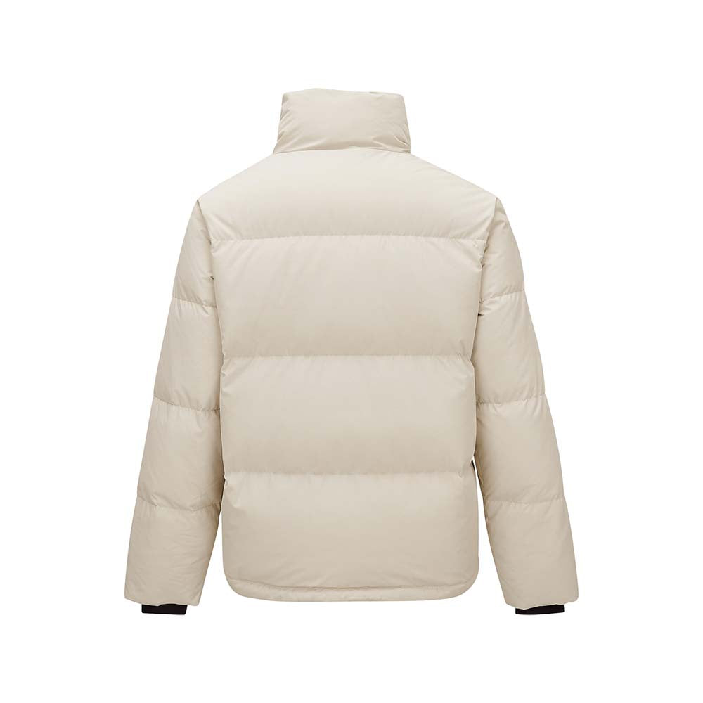 Skechers men's Sport-Utility Woven Down Jacket in Peyote for lifestyle wear
