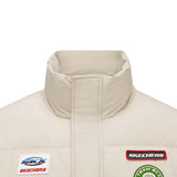 Skechers men's Sport-Utility Woven Down Jacket in Peyote for lifestyle wear