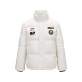 Skechers men's Sport-Utility Woven Down Jacket in Marshmallow for lifestyle wear