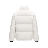 Skechers men's Sport-Utility Woven Down Jacket in Marshmallow for lifestyle wear