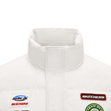 Skechers men's Sport-Utility Woven Down Jacket in Marshmallow for lifestyle wear