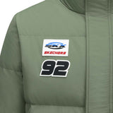 Skechers men's Sport-Utility Woven Down Jacket in Sea Spray for lifestyle wear