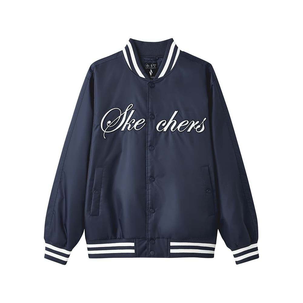Skechers unisex Sport-Utility Woven Quilted Jacket in Navy Blazer for lifestyle wear