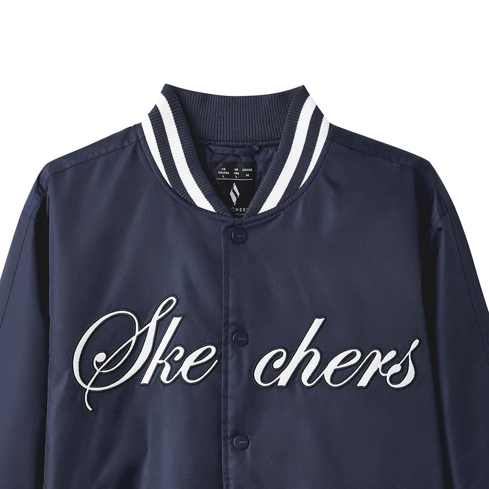 Skechers unisex Sport-Utility Woven Quilted Jacket in Navy Blazer for lifestyle wear