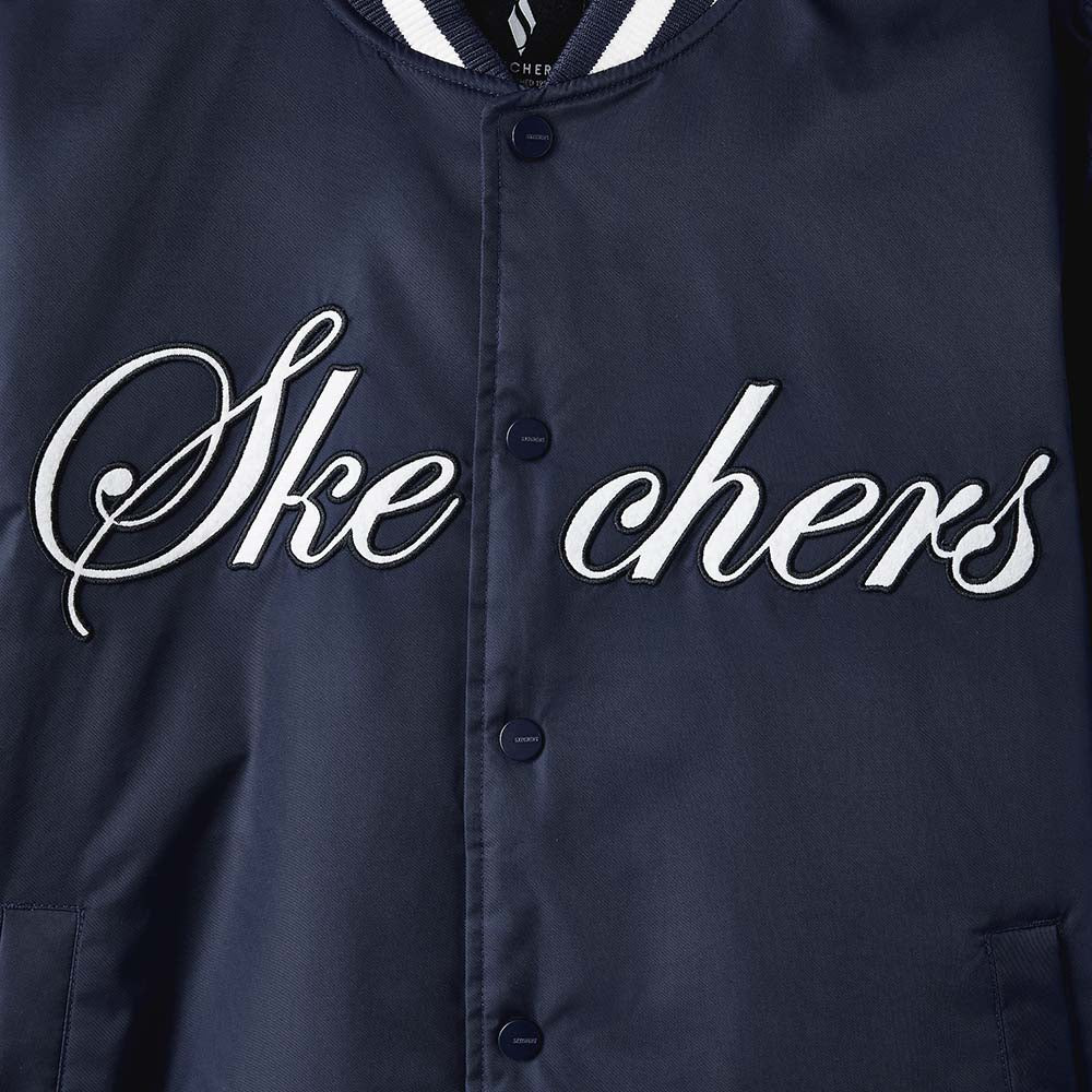Skechers unisex Sport-Utility Woven Quilted Jacket in Navy Blazer for lifestyle wear