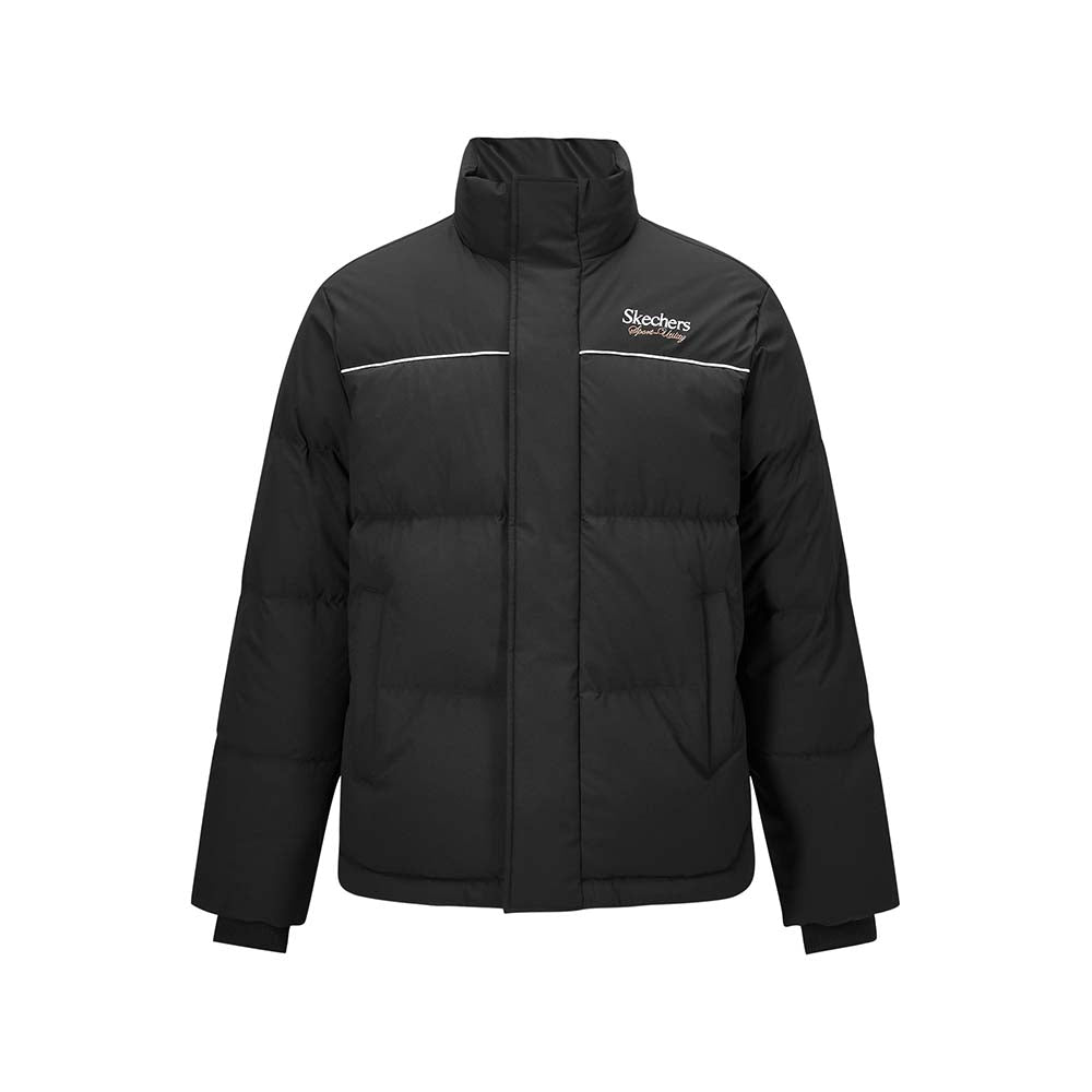 Skechers unisex Sport-Utility Woven Down Jacket in Black Beauty for lifestyle wear