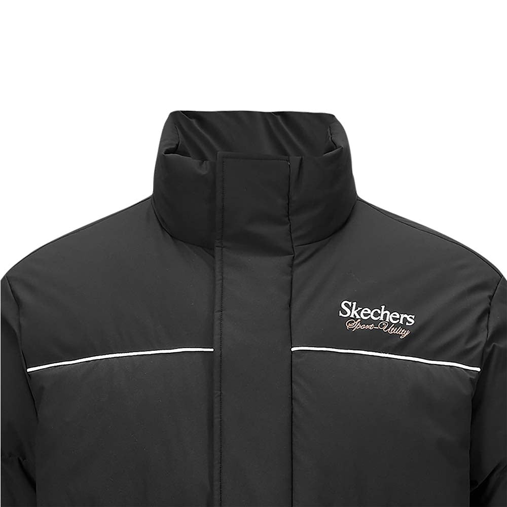 Skechers unisex Sport-Utility Woven Down Jacket in Black Beauty for lifestyle wear