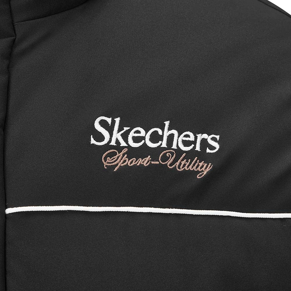 Skechers unisex Sport-Utility Woven Down Jacket in Black Beauty for lifestyle wear