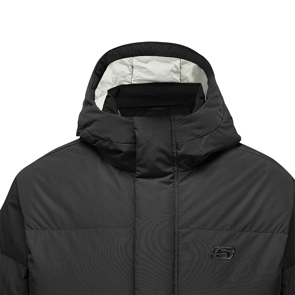Skechers unisex Sport-Utility Woven Down Jacket in Black Beauty for lifestyle wear