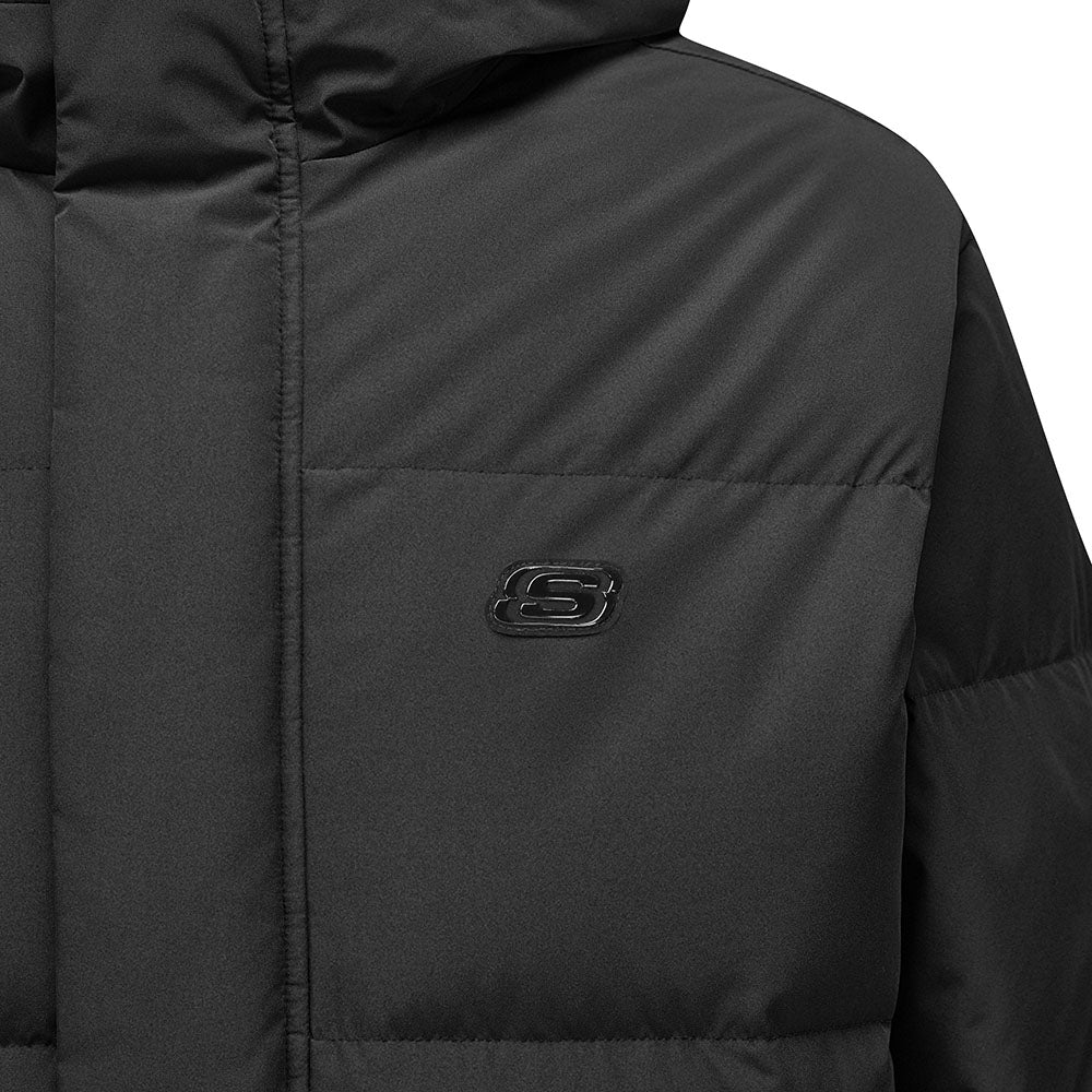 Skechers unisex Sport-Utility Woven Down Jacket in Black Beauty for lifestyle wear