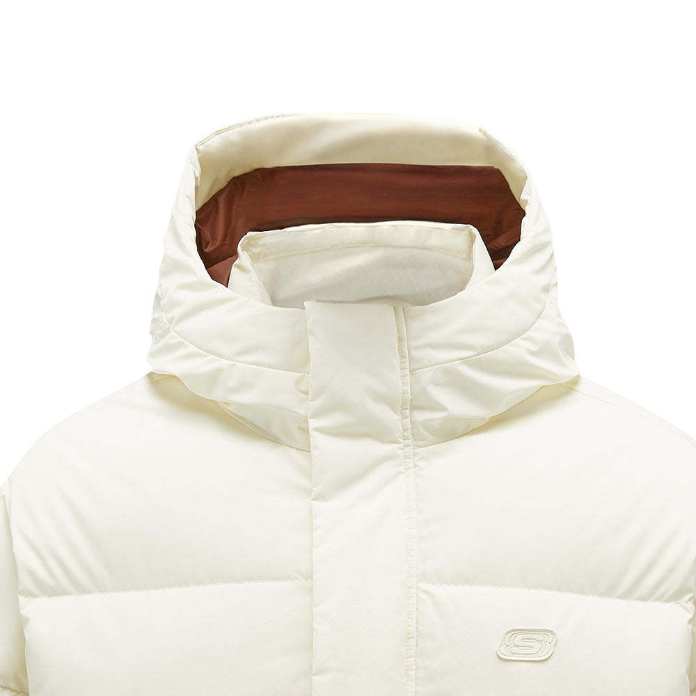 Skechers unisex Sport-Utility Woven Down Jacket in Vanilla Ice for lifestyle wear