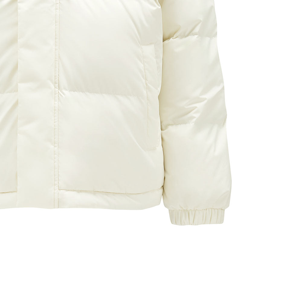 Skechers unisex Sport-Utility Woven Down Jacket in Vanilla Ice for lifestyle wear