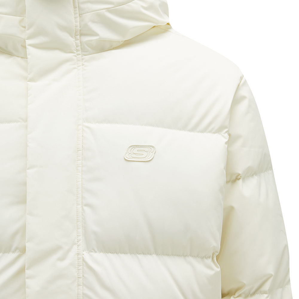 Skechers unisex Sport-Utility Woven Down Jacket in Vanilla Ice for lifestyle wear