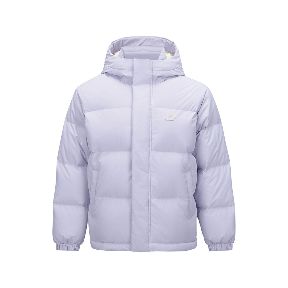 Skechers unisex Sport-Utility Woven Down Jacket in Haze Purple for lifestyle wear