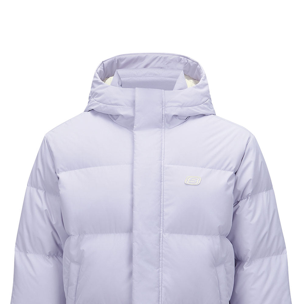 Skechers unisex Sport-Utility Woven Down Jacket in Haze Purple for lifestyle wear