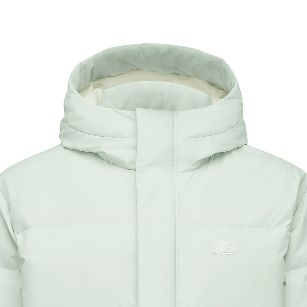 Skechers unisex Sport-Utility Woven Down Jacket in Mercury Green for lifestyle wear