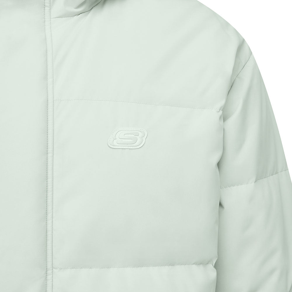 Skechers unisex Sport-Utility Woven Down Jacket in Mercury Green for lifestyle wear