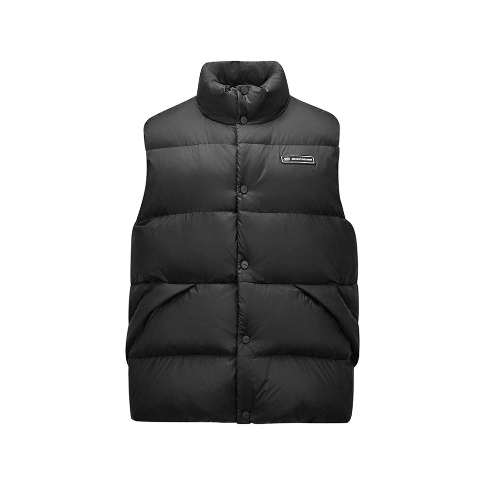 Skechers unisex Sport-Utility Woven Down Vest in Black Beauty for lifestyle wear