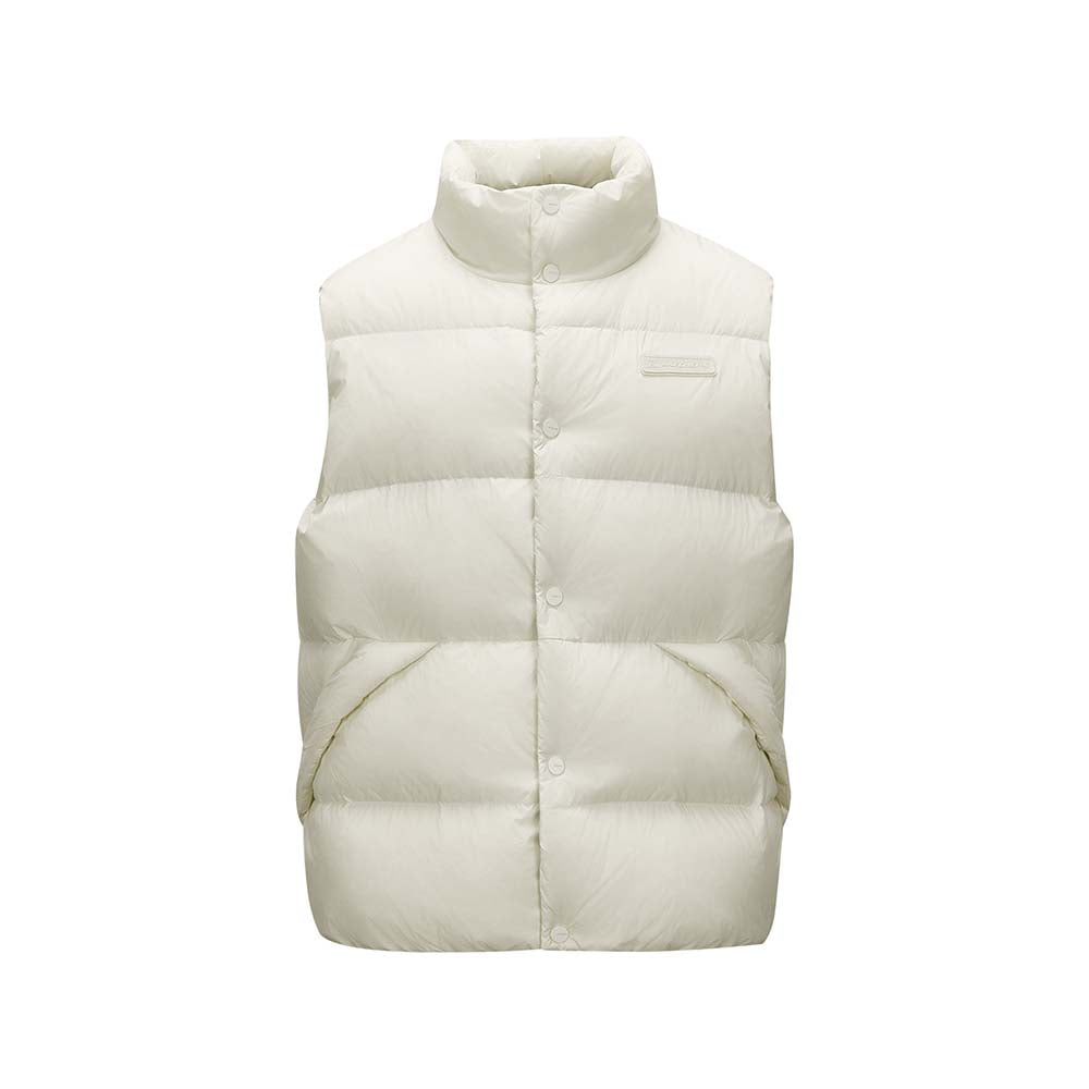 Skechers unisex Sport-Utility Woven Down Vest in Vanilla Ice for lifestyle wear